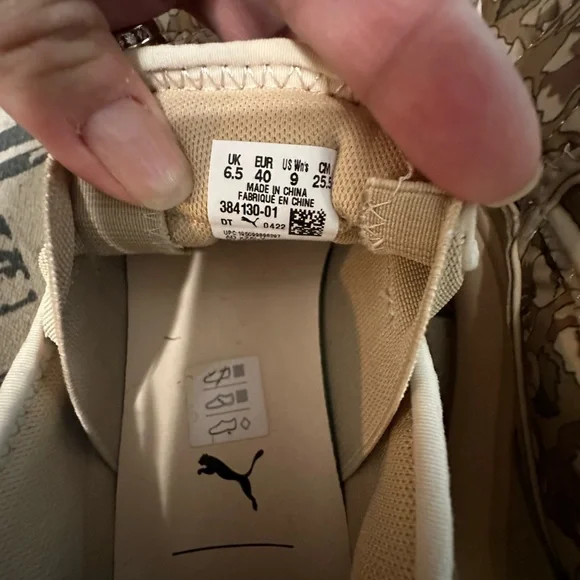 Puma Loafers.  Fun Design.  Super Comfortable Insole.  Worn Once.  Size 9 - Picture 5 of 6